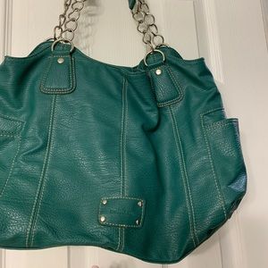 Emilie M. green shoulder bag